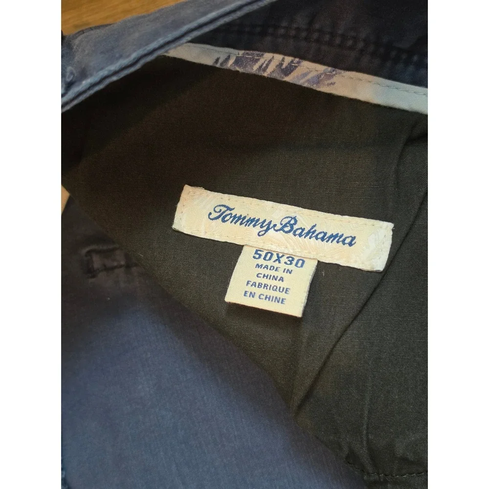 Tommy Bahama Boracay Pants Mens 50x30 Navy Cotton Tencel Stretch Chino 5-Pkt